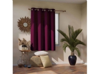 AmeliaHome Blackout curtain with grommets Plum 140X175