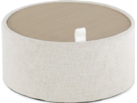 AmeliaHome AmeliaHome Jewelery box round WODEN13.8X6.2 cream