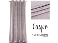 AmeliaHome Curtain Caspe gray metallic blackout suede shine 140×250 AmeliaHome