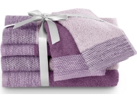 AmeliaHome Set of Aria bath towels purple 6 pieces assorted sizes