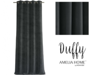 AmeliaHome CURT/AH/DUFFY/EYELETS/CHARCOAL/140×250