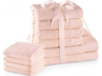 AmeliaHome Amari towel set 10 pieces pink AmeliaHome