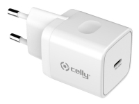 Celly ProPower Wall charger - Strømadapter - 20 watt - 20 A - PD (24 pin USB-C) - hvit - Europa
