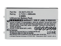 CoreParts – Skannerbatteri – litiumjon – 800 mAh – 2.9 Wh – vit – för Opticon OPL-9712 OPL9723  OPL 7724 7734 9712 9723