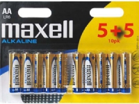 Maxell AAA, Engangsbatteri, Alkalinsk, 1,5 V, 10 stykker, Flerfarget, 10 mm PC tilbehør - Ladere og batterier - Diverse batterier