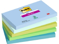 Post-it Super Sticky Notes 76mmx127mm 90ark/blk 5blk/pak Oasis farvekollektion Papir & Emballasje - Blokker & Post-It - Legg det ut