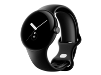 Google Pixel Watch – Matte black – smart klocka med band – fluoroelastomer – obsidian – bandstorlek: L – 32 GB – Wi-Fi NFC Bluetooth – 36 g