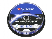 Bilde av Verbatim M-disc - 10 X Bd-r Dl - 50 Gb 6x - Blekkstråleskrivbar Overflate - Spindel