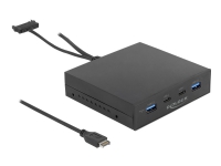 Bilde av Delock - Lagerbrønnportspanel - Usb 3.2 Gen 2 Type-c X 2, Usb 3.2 Gen 2 Type-a X 2 - Svart