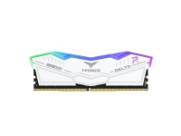T-Force DELTA RGB - DDR5 - sett - 32 GB: 2 x 16 GB - DIMM 288-pin - 6000 MHz / PC5-48000 - CL38 - 1.25 V - ikke-bufret - on-die ECC - hvit PC-Komponenter - RAM-Minne - DDR5