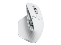Logitech MX Master 3S (For Mac) - Mus - laser - 7 knapper - trådløs - Bluetooth, 2.4 GHz - Logitech BOLT-modtager - Pale Grey
