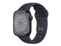 Apple Watch Series 8 (GPS) - 41 mm - Midnight Aluminium - Smart Watch med sportband - Fluoroelastomer - Midnight - Bandstorlek: Standard - 32 GB - Wi-Fi, Bluetooth - 32 g