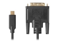Lanberg - Adapterkabel - dobbeltlenke - 24 pin USB-C (hann) til DVI-D (hann) - USB 3.2 Gen 2 - 3 m - støtte for 4K 60 Hz (3840 x 2160) - svart PC tilbehør - Kabler og adaptere - Videokabler og adaptere