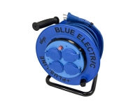 BLUE ELECTRIC Kabelrulle – 25M – PlusLine Fast core – u/pillesikring 3×1,5 mm2 Neopren