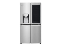 LG GMX945NS9F – Kylskåp/frys – nedre frys med fransk dörr med vattenbehållare isbehållare – Wi-Fi – bredd: 91.2 cm – djup: 74.4 cm – höjd: 179.3 cm – 638 liter – Klass F – borstat rostfritt stål
