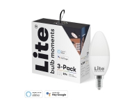 Lite Bulb Moments E14 C35 RGB 2700 – 6500K 4,5W Milky white ljuskälla Wi-Fi 3 pack