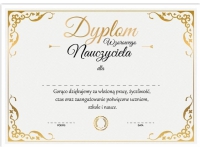 Diploma A4 of an exemplary teacher – gold 10 pcs