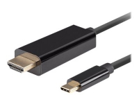 Lanberg - Premium High Speed - adapterkabel - 24 pin USB-C hann til HDMI hann - 50 cm - trippel beskyttelse - svart - 5K30Hz support, 1920 x 1080 at 144 Hz support, 3980 x 2160 at 60 Hz support PC tilbehør - Kabler og adaptere - Adaptere
