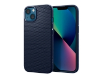 Spigen Liquid Air - Baksidedeksel for mobiltelefon - termoplast-polyuretan (TPU) - marineblå - for Apple iPhone 13