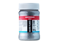 Amsterdam Silver glitter flakes 130 jar