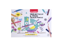 Bruynzeel Mega colour pencil set metallic & trend colours | 12 x 12 colours Hobby - Kunstartikler - Blyanter
