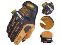 Mechanix Wear Gloves Mechanix Durahide™ M-Pact® størrelse S. Borrelås, TrekDry®, Synthetic Leather 4X, Palm, Gear, Armortex®, Finger Protection, D30® Vibrasjonsbeskyttelse Verktøy & Verksted - Til verkstedet - Arbeidshansker