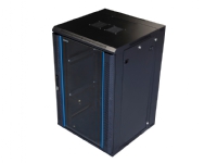 19 wall mounted cabinet TOTEN, System Z,18U,600x600, glass front door,60kg load, juodas ZS66186001 19-Z6618