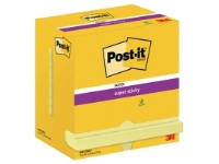 Post-It Super Sticky Notes, 3 in x 5 in, Canary Yellow, 12 Pads/Pack, Gult, 76,2 mm, 127 mm, 90 ark Papir & Emballasje - Blokker & Post-It - Legg det ut