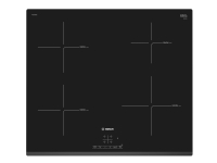 Bosch Serie | 4 PUE631BB2E – Induktionshäll – 4 kokplattor – Fördjupning – bredd: 56 cm – djup: 49 cm – svart – med fasad framsida
