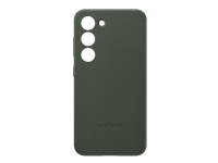 Samsung EF-VS911 - Baksidedeksel for mobiltelefon - ekte skinn - grønn - for Galaxy S23 Tele & GPS - Mobilt tilbehør - Deksler og vesker