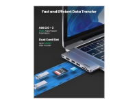 Ugreen 6-in-2 USB C Hub - Dockningsstation - USB-C 3.1 Gen 2 / Thunderbolt 3 - HDMI - för Apple MacBook Air (Early 2020, Late 2018, Late 2020, Mid 2019) MacBook Pro (Early 2020, Late 2016, Mid 2017, Mid 2018, Mid 2019)
