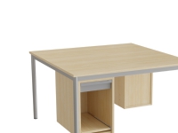 Sybord 134, 1200x1200 mm H900 mm, grå laminat, alugråt stel Barn & Bolig - Møbler - Entrèmøbler