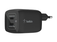 Bilde av Belkin Boostcharge Pro - Strømadapter - Pps-teknologi - 65 Watt - 3.25 A - Fast Charge, Pd 3.0 - 2 Utgangskontakter (24 Pin Usb-c) - Svart