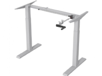 Bilde av Ergo Office Er-402w Manual Height Adjustment Desk Table Frame Without Top For Standing And Sitting Work White