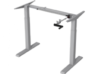 Bilde av Ergo Office Er-402g Manual Height Adjustment Desk Table Frame Without Top For Standing And Sitting Work Grey
