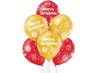 GoDan Balony D11 Merry Christmas 1C5S, 6 szt. Barn & Bolig - Lys til bordet