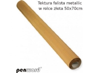 Penword Tektura falista PENWORD w rolce 50x70cm metallic - złota Penword Papir & Emballasje - Farget papir - A4 farget papir
