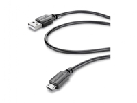 Cellularline Micro-USB - USB A 1m M/M, 1,15 m, USB A, Micro-USB B, USB 2.0, Hankjønn/hankjønn, Sort PC tilbehør - Kabler og adaptere - Datakabler