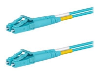 Lanview – Patch-kabel – LC/UPC-multiläge (hane) till LC/UPC-multiläge (hane) – 10 m – fiberoptisk – duplex – 50/125 mikron – OM3 – halogenfri – havsblå