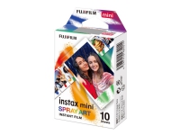 Fujifilm Instax Mini Spray Art - Hurtigvirkende fargefilm - ISO 800 - 10 eksponeringer Foto og video - Analogt kamera - Øyeblikkelig kamera