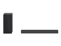 LG S60Q - Lydplankesystem - for TV - 2,1 kanaler - trådløs - Bluetooth - Appstyrt - USB - 300 watt (Total) - svart TV, Lyd & Bilde - Høyttalere - Soundbar