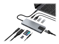 ProXtend – Hubb – USB-C.10 in 1 MultiHub with 100W PD – 2 x USB 3.2 Gen 1 + 1 x USB-C 3.2 Gen 1 (strömförsörjning) + 1 x HDMI + 1 x 1 Gigabit Ethernet – skrivbordsmodell