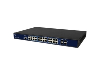 ALLNET Switch full managed 24 Port Gigabit 24x LAN 4x SFP Lüfterlos 48,30cm (19) - Switch - 1 Gbps - TCP/IP - VOIP - Ethernet - Power over Ethernet - RJ-45 - Managed - Extern - Rack-Modul (A210804)