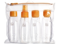 GoTravel Cabin Flasker reiseflaskesett, oransje Helse - Tilbehør - Toalettposer