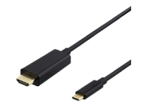 DELTACO USB-C to HDMI cable 2m 4K@60Hz black