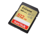 SanDisk Extreme - Flashminnekort - 512 GB - Video Class V30 / UHS-I U3 / Class10 - microSDXC UHS-I Tele & GPS - Mobilt tilbehør - Minnekort