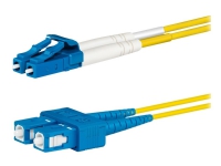 Lanview – Patch-kabel – LC/UPC enkelläge (hane) till SC/UPC enkelläge (hane) – 1 m – 2 mm – fiberoptisk – duplex – 9 / 125 mikrometer – OS2 – halogenfri – gul