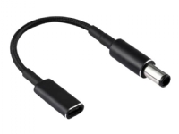 CoreParts – Strömadapter – 24 pin USB-C (hona) till likströmskontakt 4,5 x 3,0 mm (hane) – 10 A – 100 W strömförsörjning – svart