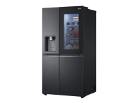 GSXV90MCAE - Kjøleskap/fryser - side-ved-side med vannautomat, isdispenser - Wi-Fi - bredde: 91.3 cm - dybde: 73.5 cm - høyde: 179 cm - 635 liter - Klasse E - karbon