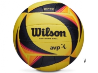 Wilson AVP OPTX, Sort, Gult, Composite, Kunstig lær, Mikrofiber, 18-panel ball, Inne & Ute, AVP, Bilde Sport & Trening - Sportsutstyr - Volleyballer